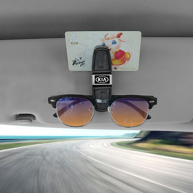 1pcs Car Sun Visor Glasses Holder Sunglasses Clip Sunglasses Eyeglasses Holder For KIA K5 K9 Sorento Ceed Sportage Carnival Stinger Forte Niro Cadenza