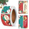Festival Decorative Sealing Labels Christmas Stickers, Self-adhesive Labels, Coated Paper Gift Box Roll Stickers for Envelope Seals And Boxes Holiday