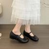 French Flat-bottomed Ballet Single Shoes Female 2025 New Temperament Bow Fairy Style Word Belt Mary Jane Shoes