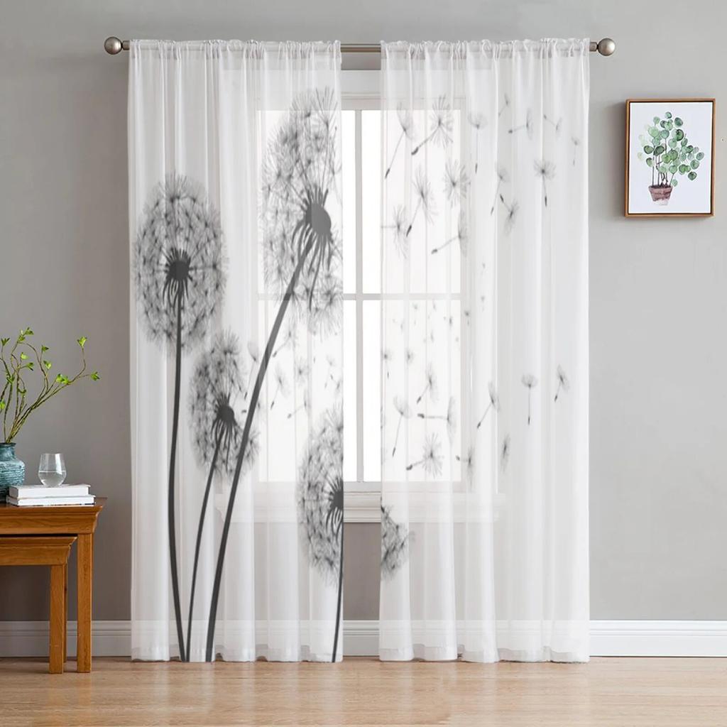 Прозрачные шторы с растительным дизайном, оконные шторы для гостиной, спальни, жалюзи, детская комната, домашний декор