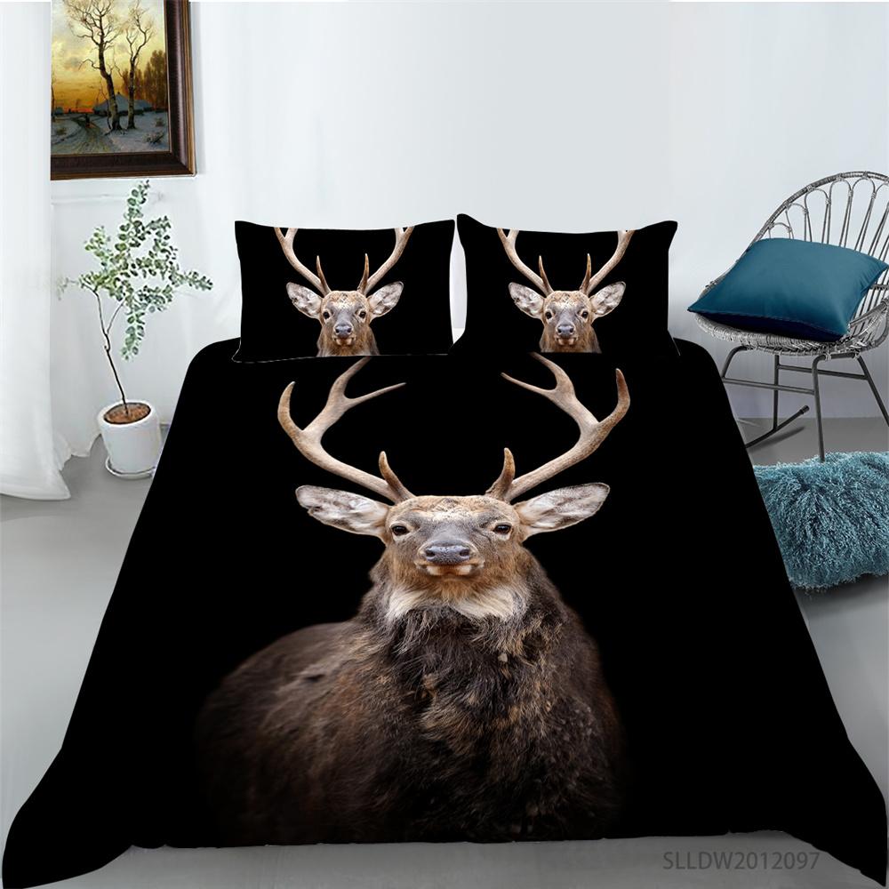 Лидер продаж, комплект пододеяльников с оленем, крутое домашнее постельное белье, домашние животные, картина, постельное белье, костюм для мужчин и мальчиков, роскошные покрывала, модные комплекты постельного белья