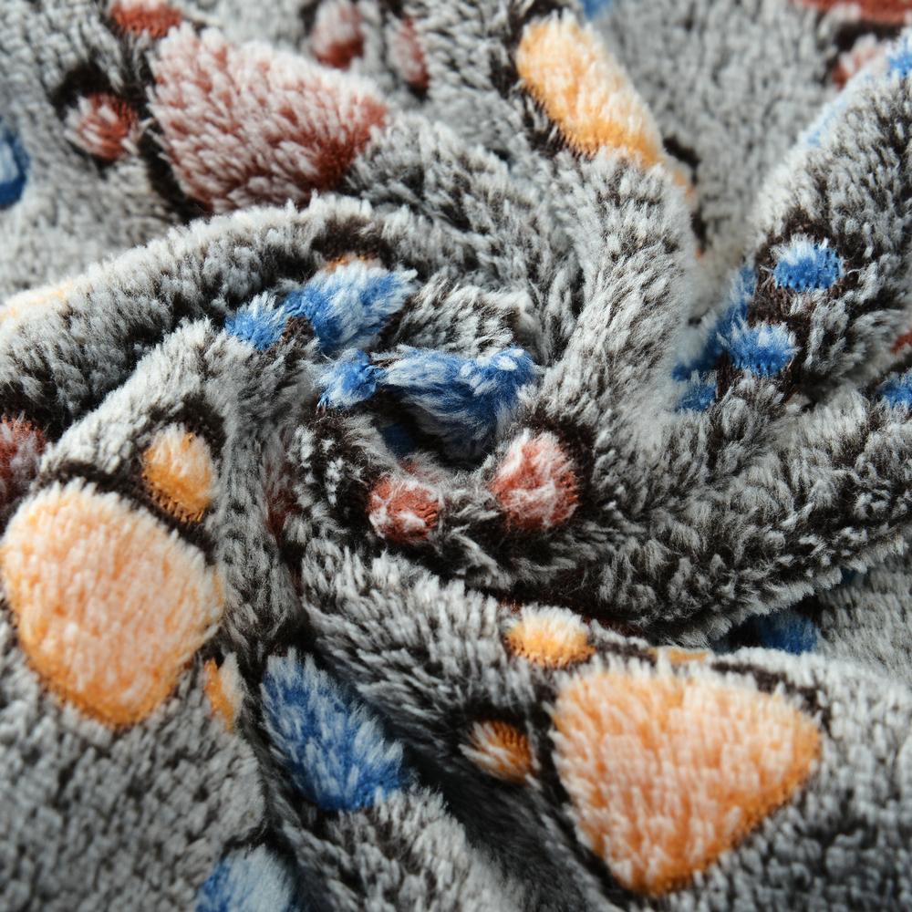 Одеяло для собак с принтом лапы для маленьких и больших собак, кошек, теплые дорожные автомобильные одеяла, домашний диван-кровать, коврик для французского бульдога, чихуахуа, матрас для домашних животных