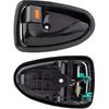 2 Smooth Black Interior Inside Door Handles for Hyundai Accent 2000 2001 2002 2003 2004 2005 2006 Front or Rear Left and Right Side w/Door Lock