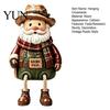 Seasonal Home Decor for Christmas Shelf Sitter Figurines, Retro Farm Animal Hanging Leg Decor, Indoor Winter Holiday Decorations Ornaments Mantel