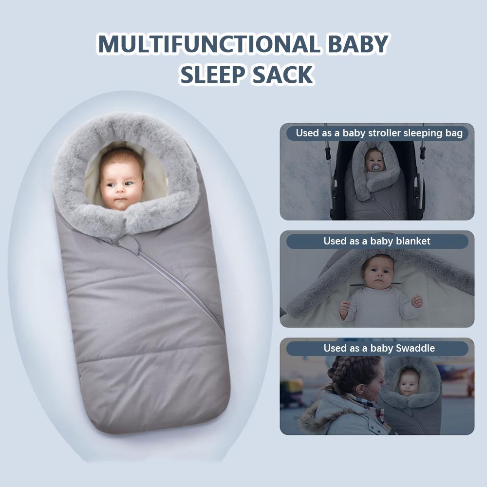 Baby Stroller Sleepsacks Infant Winter Sleeping Bag Warm Soft Windproof Newborn Baby Swaddle Blanket Stroller Wraps Sleep Sack for Baby Girls Boys