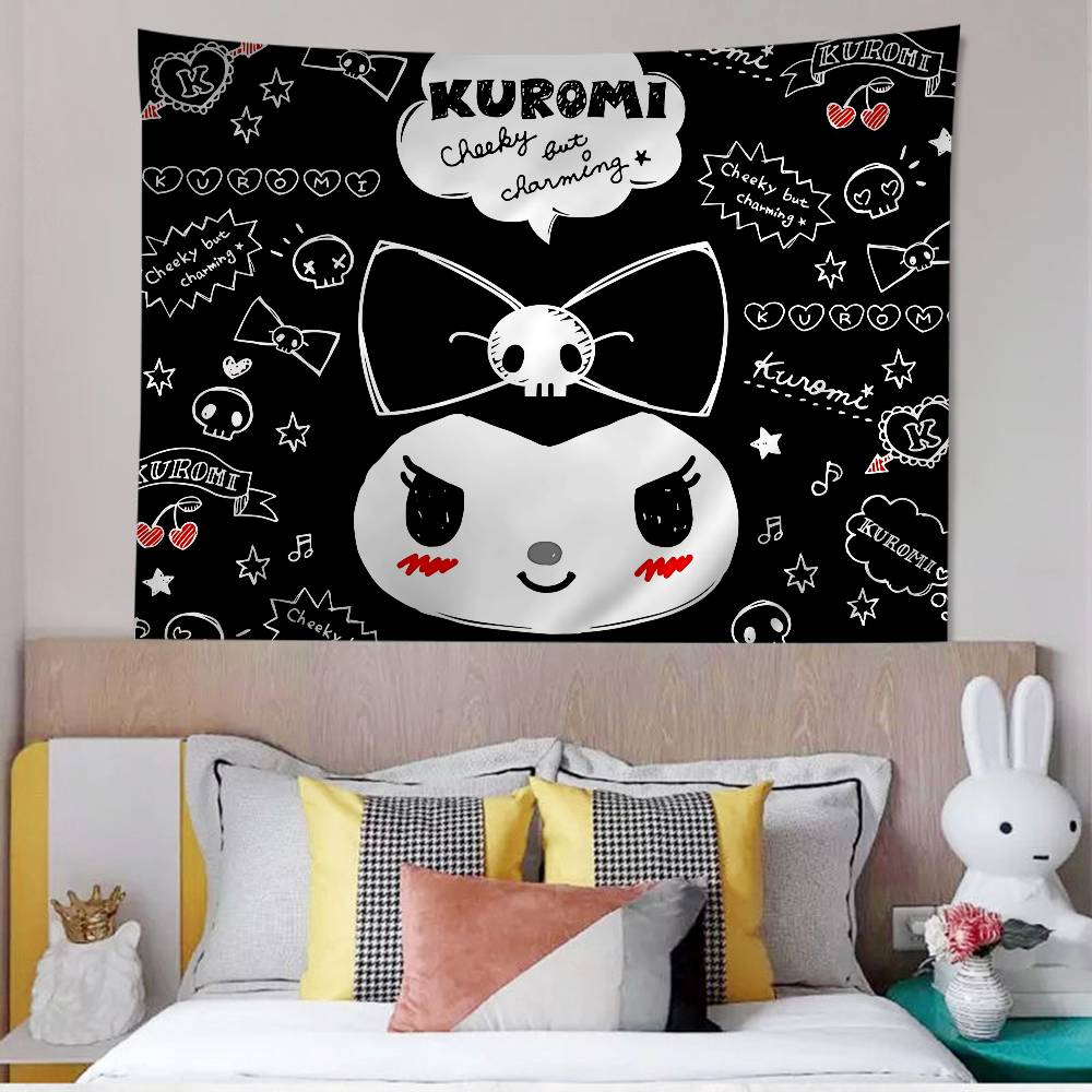 Cartoon KKuromis Anime Tapestry Hanging Tarot Hippie Wall Rugs Dorm Home Decor