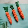1pc Durable Pet Chew Toy For Dogs - Carrot Design Rope Knot Toy For Grinding Teeth And Interactive Play