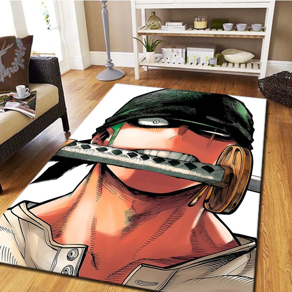 Roronoa Zoro Digital Print Carpet, Bedroom Play Mat, Home Decor Floor Rug, Cool Movie Themed Mat -HYQ80