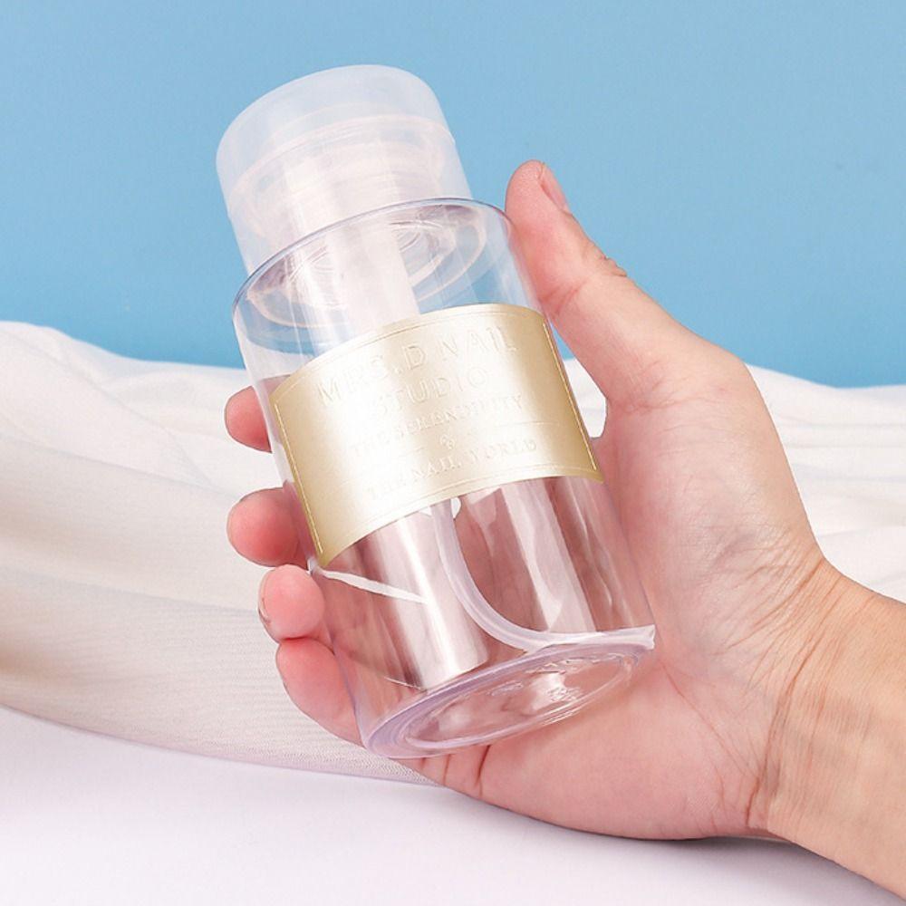 Пустая бутылка с нажимным насосом Пластиковый контейнер для снятия лака с ногтей Бутылка для снятия макияжа Дорожная бутылка
