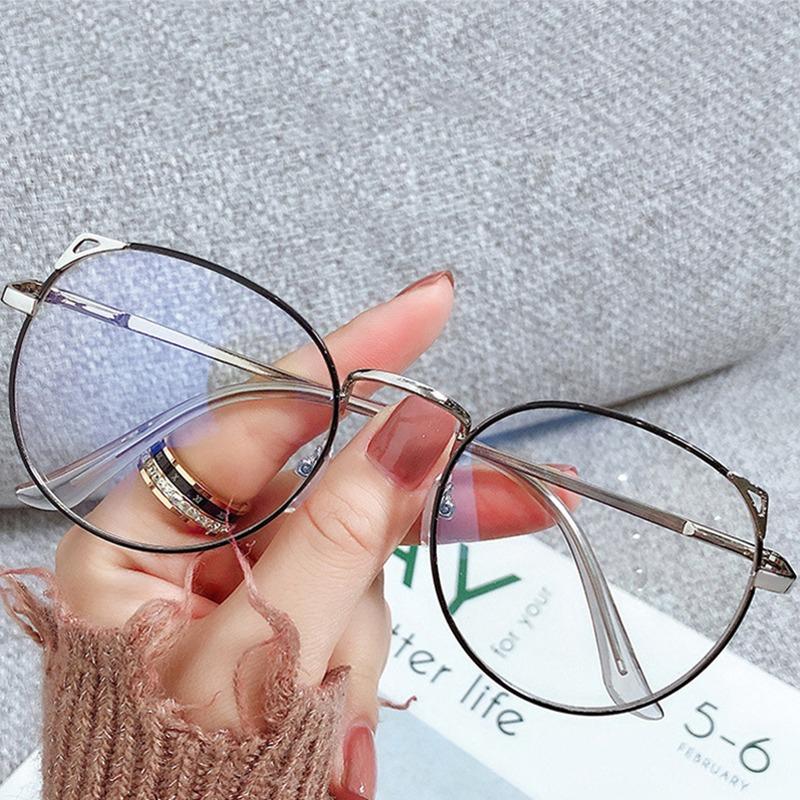 Анти-синий свет простые очки женские близорукие защита глаз мужские плоские зеркальные элегантные тонкие оправы очки без градусов