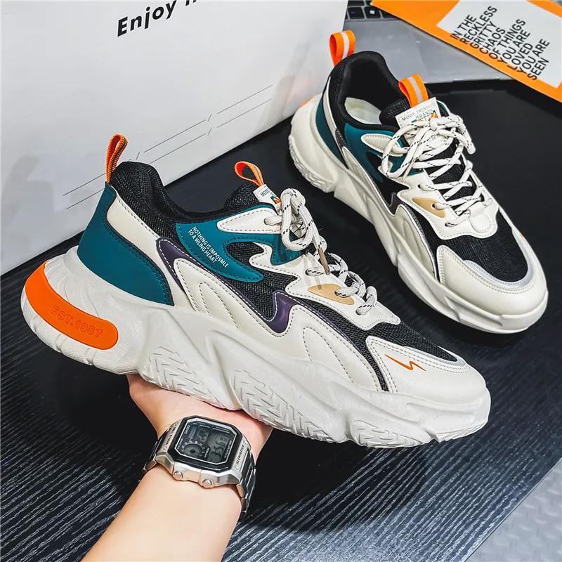 Maogu Comfortable Male Shoe 2026 Men's Casual Sneakers Fashion Breathable Mesh Tennis Sports Running Elastic Vulcanized Shoes