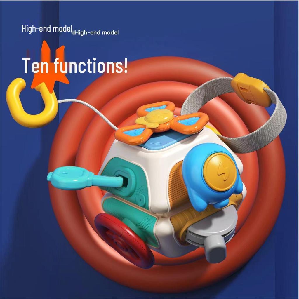 Монтессори Бизи Бокс с шариками: Развивающий кубик для распознавания форм для детей 1-2 лет