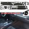 Car Interior Sticker Vinyl Black 3D Carbon Fiber Pattern Decal  For BMW E70 2007-2013 Auto Center Stickers Molding Trim