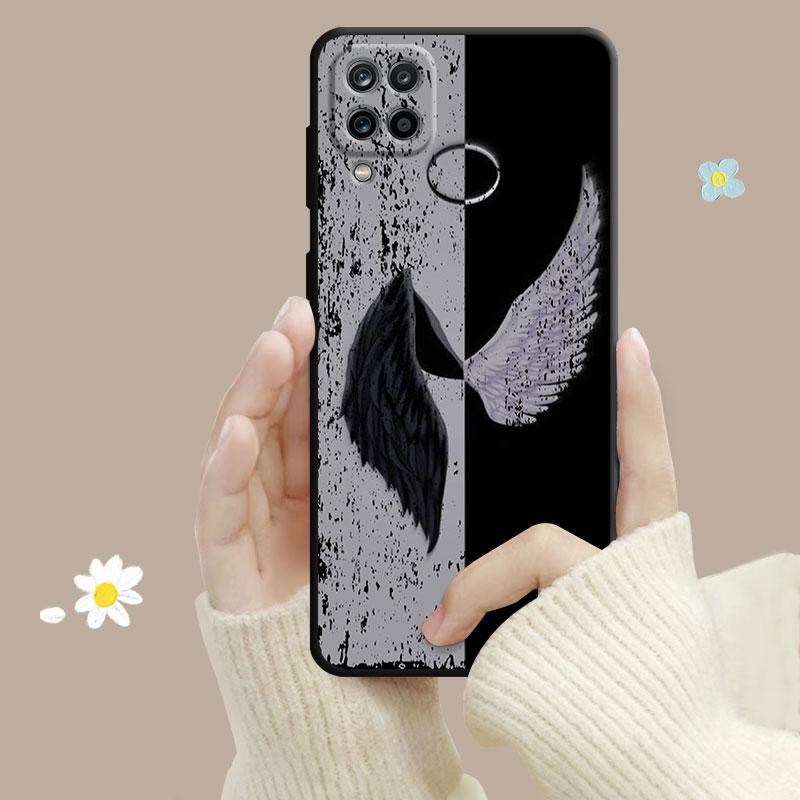 Чехол для телефона Samsung Galaxy A70 A70s A50 A30s A04s A20s A20e A02 A02s A03 A42 M52 M31 M04, чехол для девочек с крыльями ангела и демона