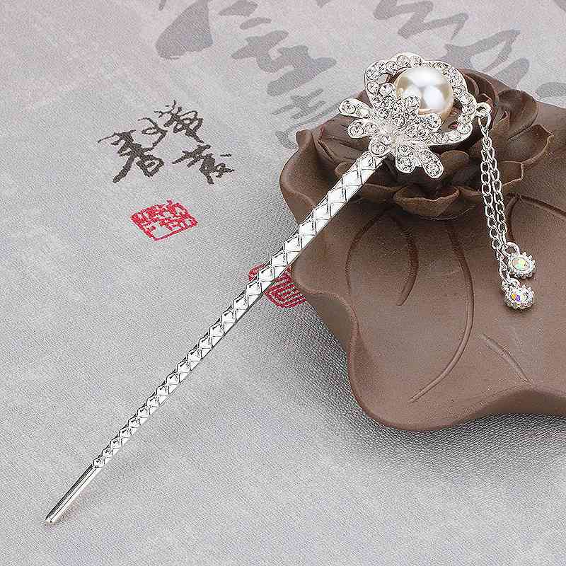 Одежда, застежка для волос Bianhua, винтажные головные уборы, заколка для волос, шпилька с кисточкой, прическа, булавка в древнем стиле, ханьские китайские аксессуары для волос, классический двор