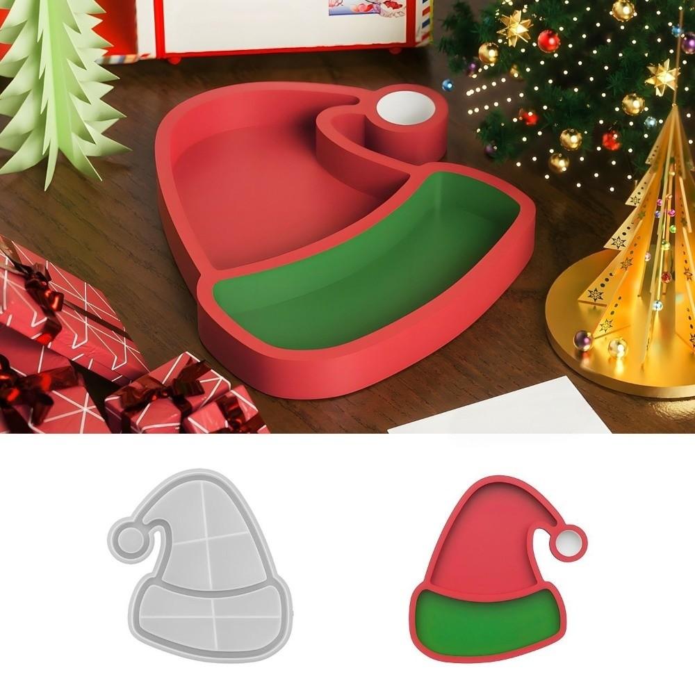 Multi-purpose Xmas Plate Ornament Mold Silicone Epoxy Resin Plaster Wax Mold Beginner Friendly