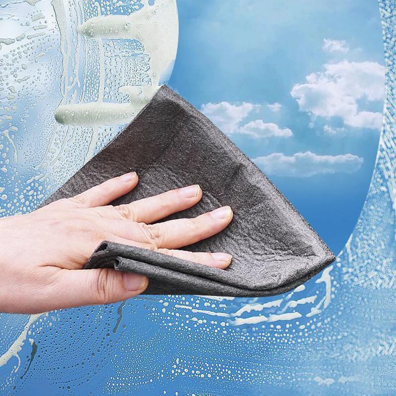 Multifunctional Glass Reuse Cloth No Water Marks Glass Kitchen Home Living Mirror Cleaning Wipes Car Magic Cloth Bathroom Handy Tool  Beads