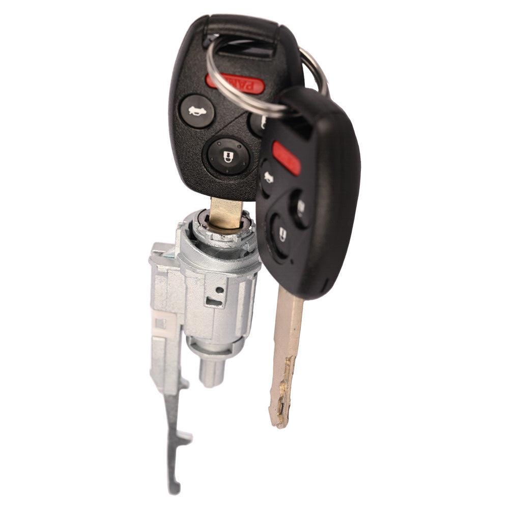 For 2003-2007 Honda Accord Ignition Switch Door Barrel Trunk Lock & Keys Kit New