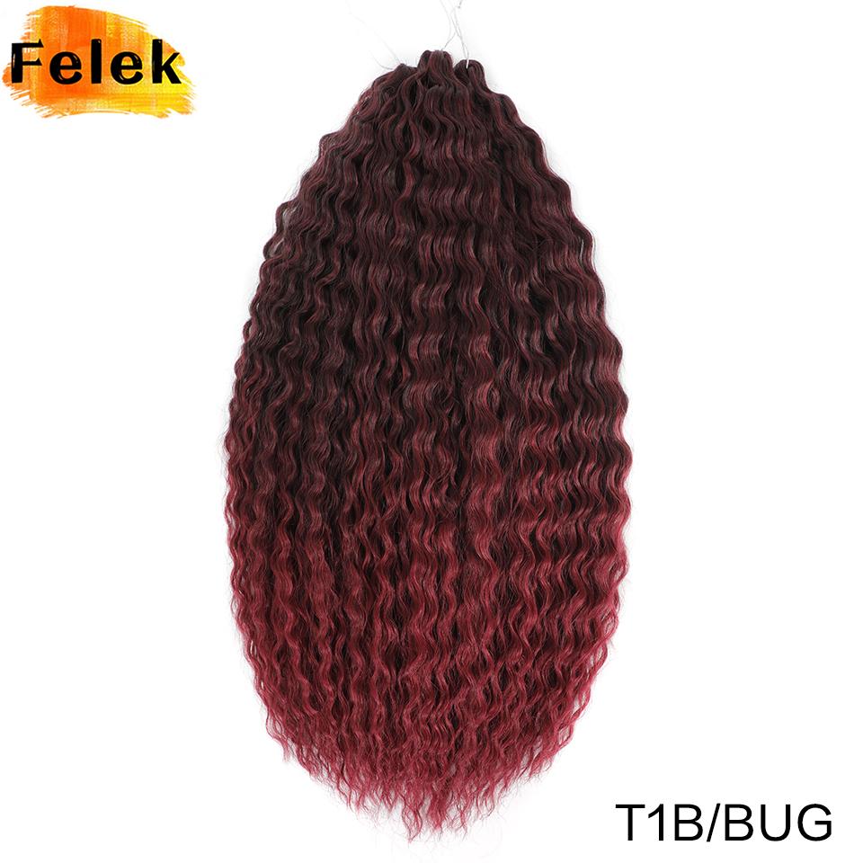 2Pcs/Lot Synthetic Deep Twist Braiding Hair 22 30 Inch Afro Curls Crochet Braid Hair Extensions Ombre Purple Wavy Hair For Women