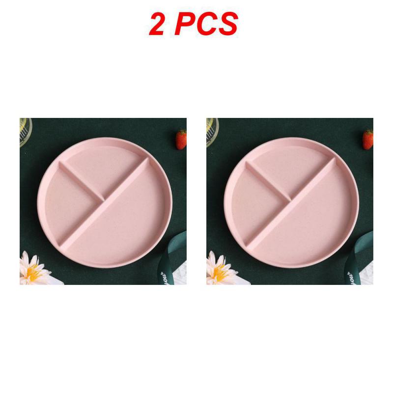 1/2/4 шт. Разделенная тарелка на 3 диетических многоразовых круглых обеденных тарелки кухонная посуда порционные тарелки для взрослых 3 отделения