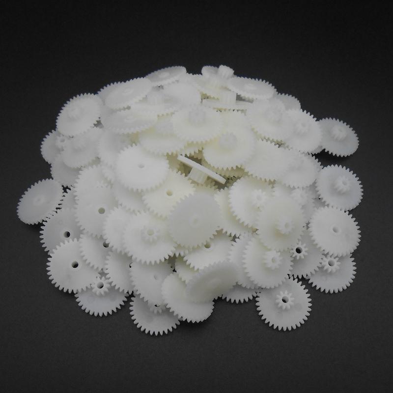 200PC 0.5 Modulus 0.5M Double Gear Reduction Bilayer Gears 34 Teeth 10 Teeth Aperture 2MM 2.05mm 2B Loose Fitting 34T 10T 34102B