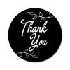Darling Souvenir Round 45 Pcs Leaf Vines Thank You Stickers Black Wedding Envelope Seal-1.6