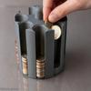 Space Saving Car Coin Organizer 7 Slots Coin Storage Box Standard Cup Holders