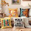 serene peace Cushion Cover Premium Comfort Reversible Pillow Cove Two in One Design for Any Room  Car Interior
