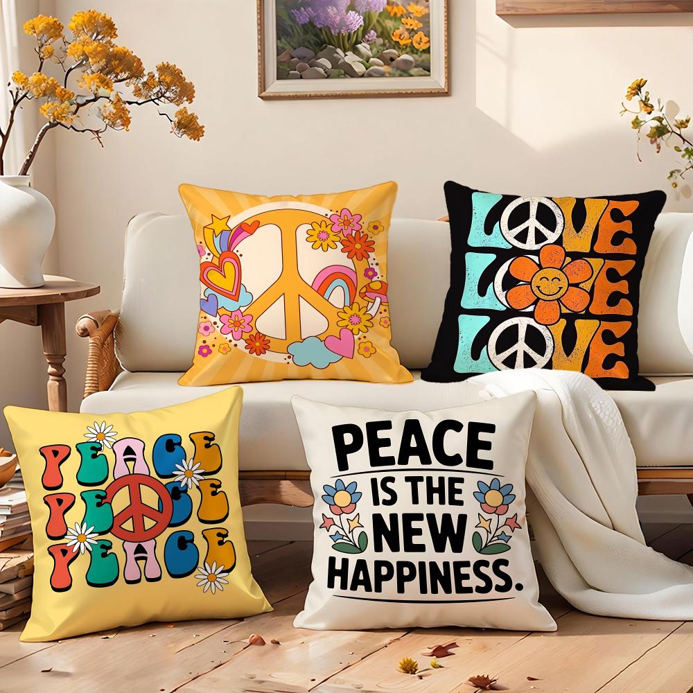 serene peace Cushion Cover Premium Comfort Reversible Pillow Cove Two in One Design for Any Room Car Interior