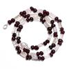 Natural Crystal Garnet Gemstone Mix Shape Smooth Beads Necklace 17" UB-5023 UB-5023
