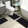 1pc-Soft and Absorbent Chenille Bath Mat - U-Shaped and Rectangle Rug for Bathroom Decor and Anti-Slip Toilet Mat
