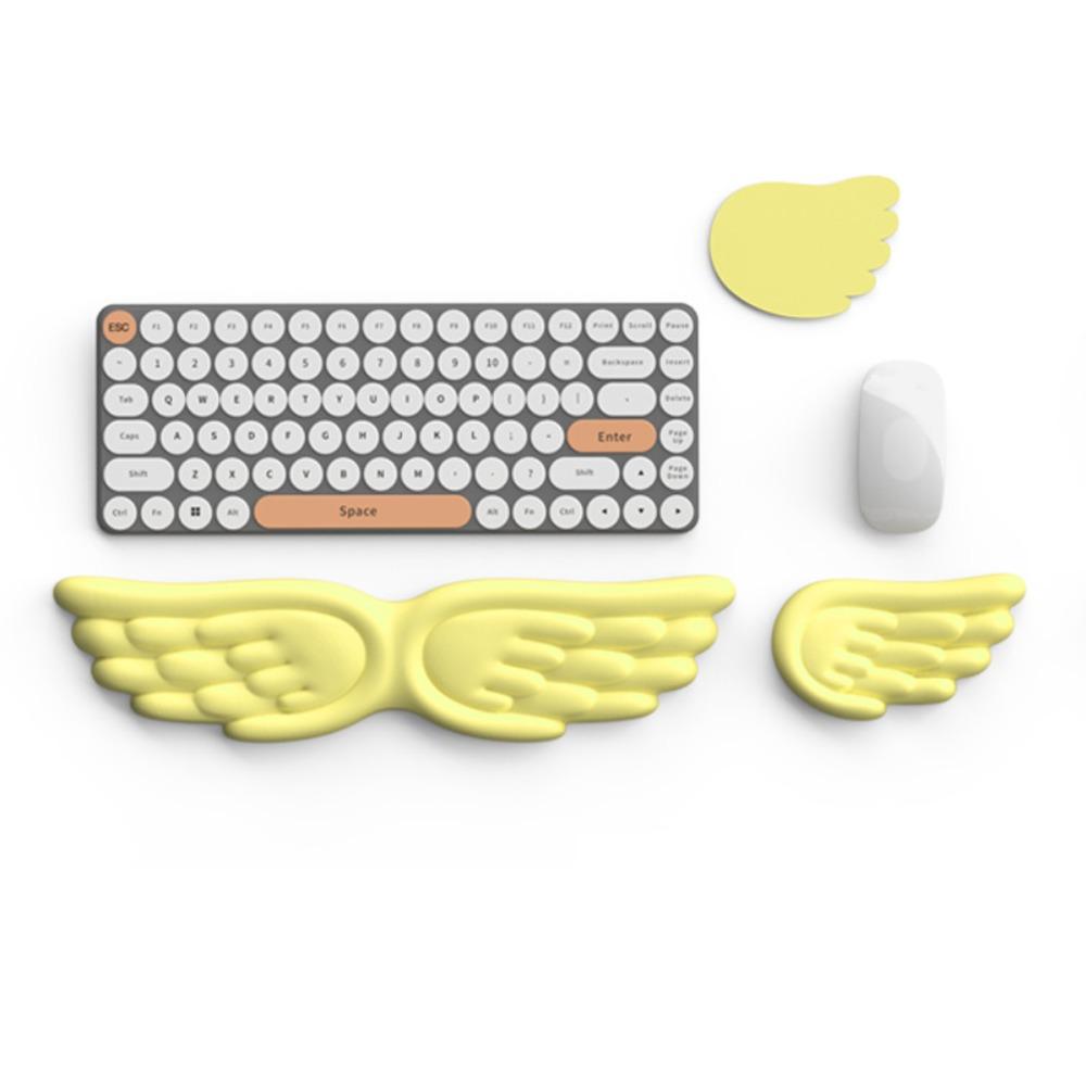 Angel Wing Mouse Pad Memory Foam Keyboard Palm Rest New Wrist Support  for Office and Gaming