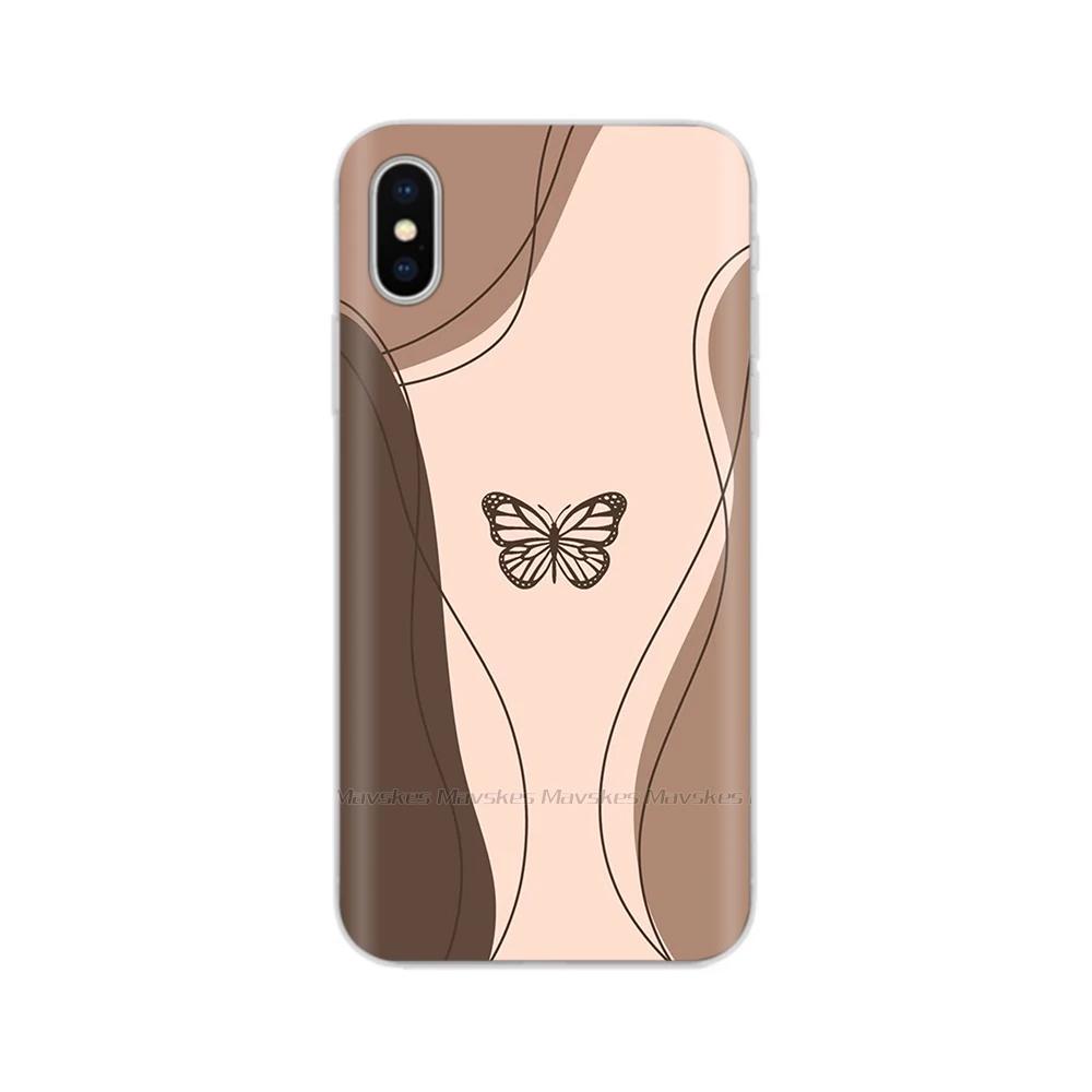 Чехол для iPhone X Чехол для iPhone Xs Модный Мягкий Силиконовый Корпус Для iPhoneX Прозрачные Задние Крышки Корпус Цветы Coque