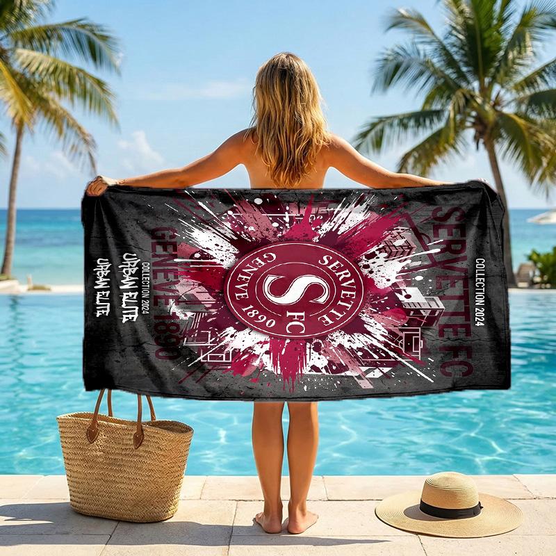 Servette FC print Quick Dry Beach Towel Microfiber Absorbent Portable Travel Swimming Towel