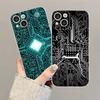 Рисунок Печатной Платы Для IPhone 11 12 13 14 15 16 17 Pro Max Plus Air Прозрачный Clear Противоударный Чехол