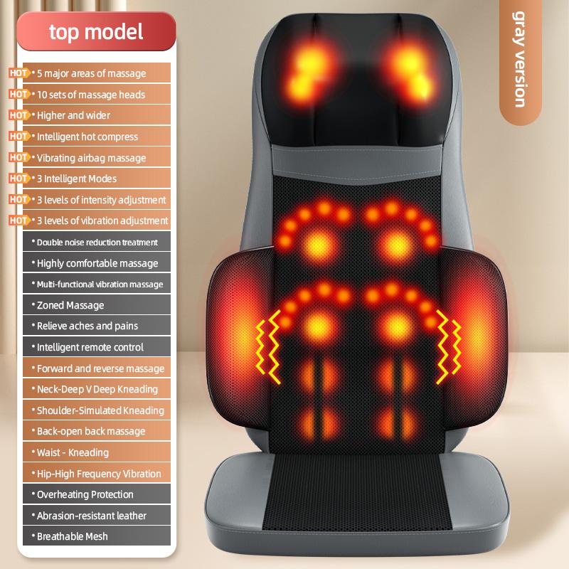 Дом/Автомобиль Облегчение боли в спине Разминающий Вибрационный Массаж Подушка для сиденья Шиацу Массажер для шеи и спины Подушка для массажного кресла всего тела