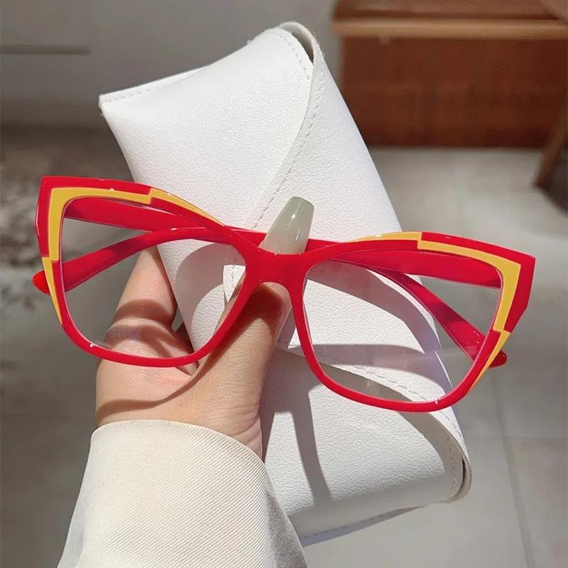 Women Eyeglasses Optical Spectacle Blue Light Blocking Glasses Brand Designer Cat Eye Transparent Ladies Fashion Eyewear