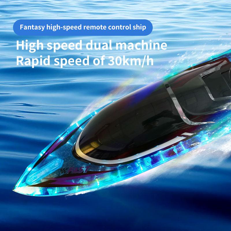 JJRC 42 см Большая Электрическая Лодка на Радиоуправлении 2.4G Высокоскоростная Водная RC Скоростная Лодка Детские Уличные Водные Игрушки для Детей Подарки
