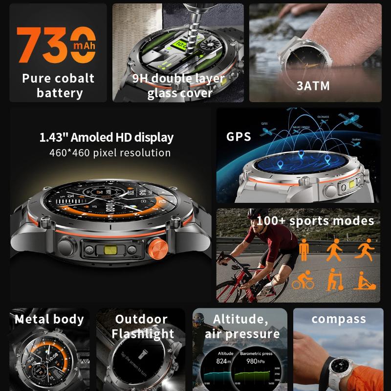 2025 New Ultra GPS Smart Watch 10ATM Waterproof Built-in Dual-band GNSS Compass Military Sport Men SWIM Bracelet For Xiaomi IOS