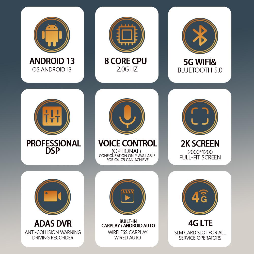 Android 13 For Toyota Camry 7 50 55 2012-2017 Car Multimedia Radio Auto Touch 4G gps Navigation Screen Player DSP Carplay Stereo