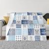 Life Is Better At The Lake Patchwork Anchor Blankets Flannel All Season Nautical  Soft Throw Blanket for Home Car Quilt
