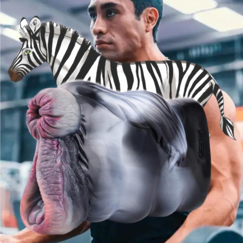 Двухканальная чашка для мастурбации в виде лошади и животного, мягкий силиконовый мужской мастурбатор, реалистичная вагина, массаж простаты, секс-игрушка для взрослых