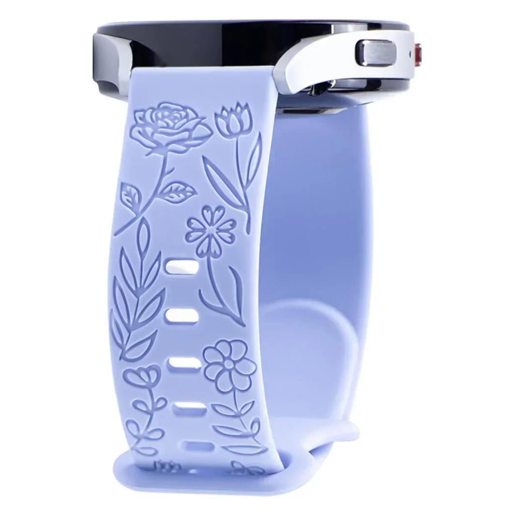 22мм Гравированный ремешок для Samsung Galaxy Watch 7 6 5 4 6Classic 20мм Силиконовый спортивный браслет для Huawei Watch GT5 GT4Pro Ремешок для часов