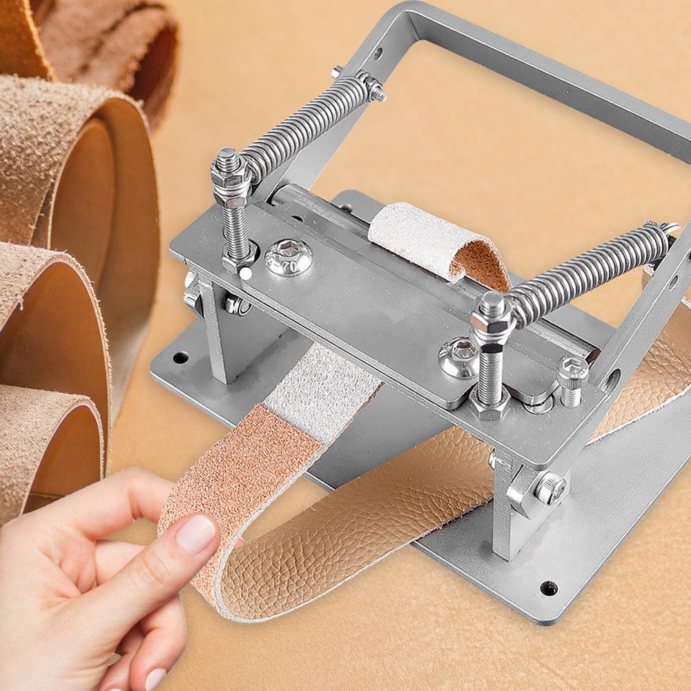 Stainless Steel Manual Leather Splitter Machine Vegetable Tanned Thinning Peeler Tool Leather Shovel Skiver Paring Tool