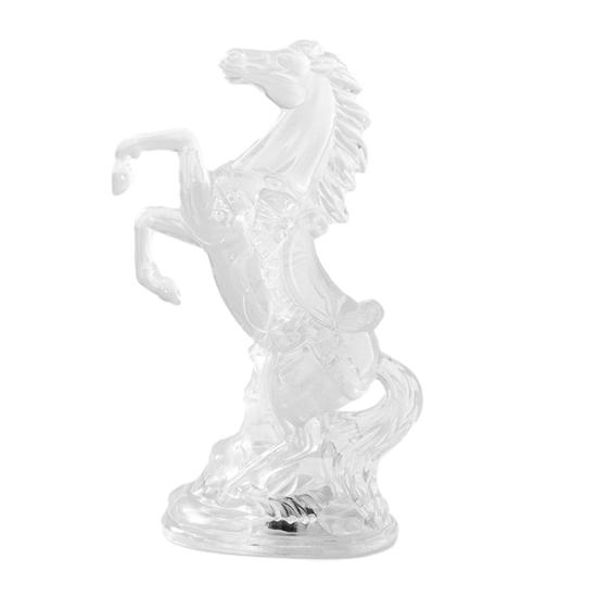 Ночник Акриловая Фигурка Пони Декоративный Ночник с Разноцветными Мигающими Огнями Работающий от Батареек Праздничное Освещение Комнаты для Спальни Стола Машины Дома