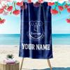 Пляжное полотенце с принтом Everton FC и индивидуальным именем, большое, мягкое, быстросохнущее, для пляжа, кемпинга, плавания_xia