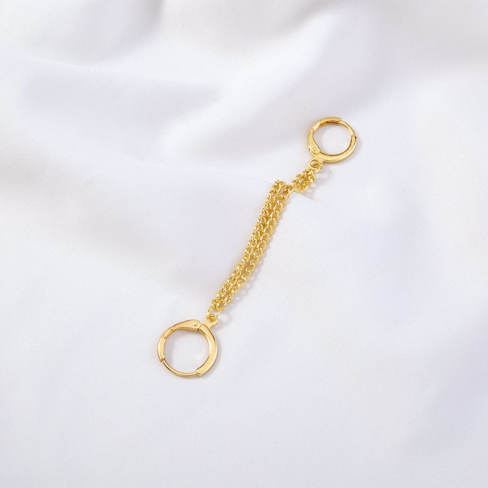 Punk Pendant Gift Metal Women Ear Buckle Ear Hook Korean Style Hoop Earring Tassel Chain Earrings