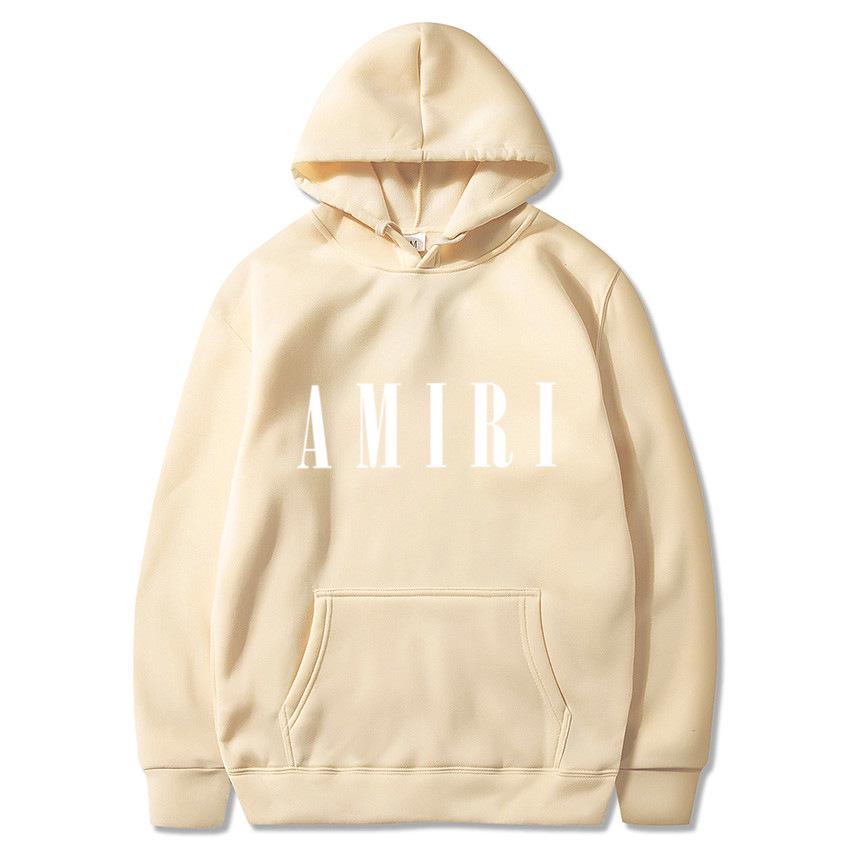 Amiri Print Unisex Casual Hoodie - Trendy Loose Fit Sweatshirt