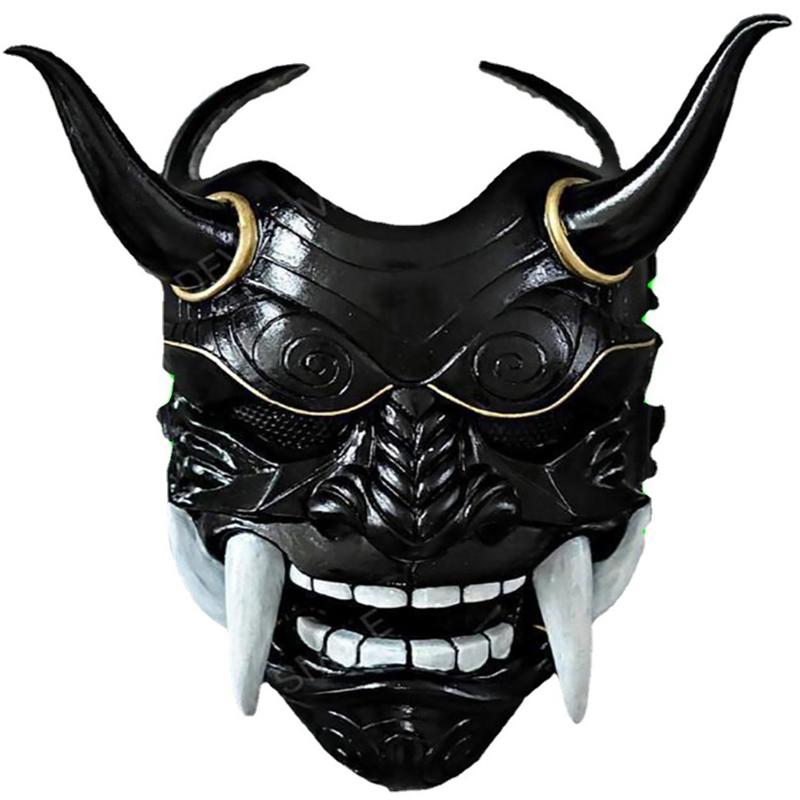 Japanese Ghost Hannya Halloween Masquerade Mask Prajna Half Face Masks Samurai