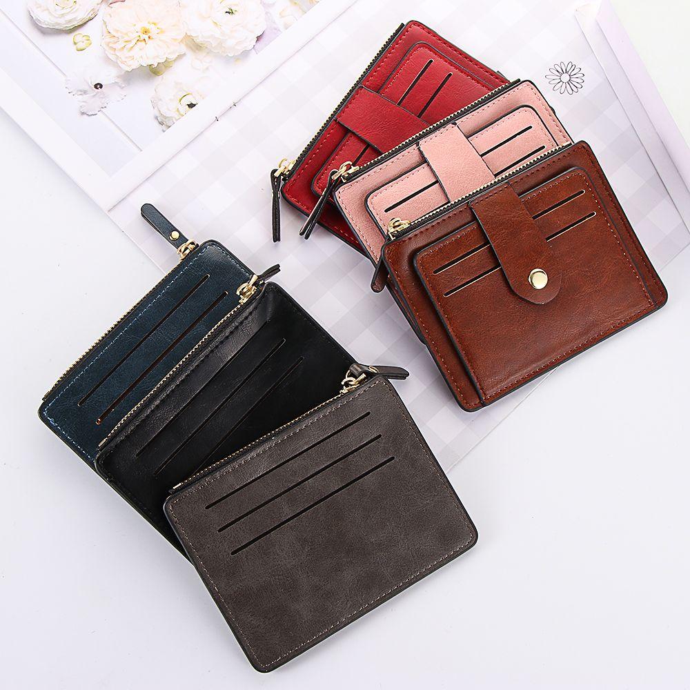 Модный деловой кошелек для монет, удостоверение личности, кредитный чехол, кожаный маленький кошелек, держатель для карт